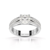 1.45 CT Round Cut Layered Lab Diamond Ring